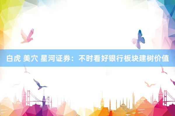 白虎 美穴 星河证券：不时看好银行板块建树价值